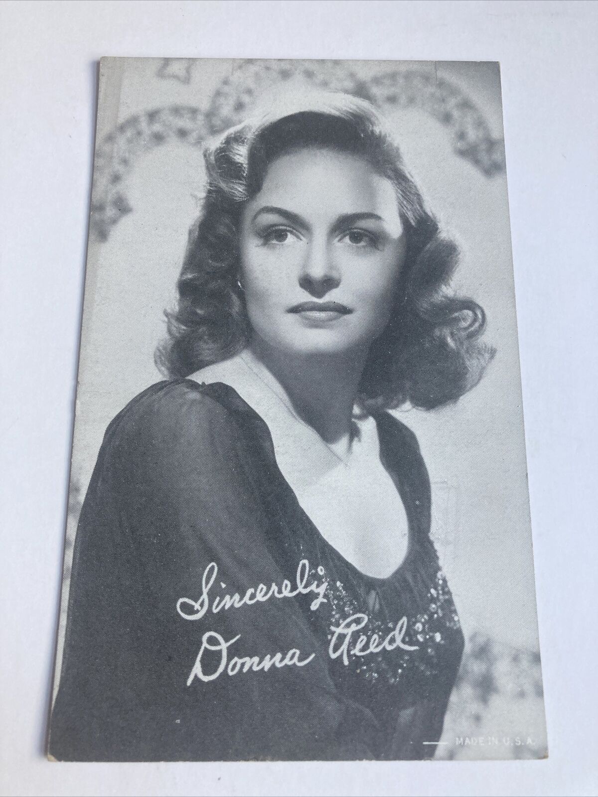 DONNA REED vintage Mutoscope pinup exhibit arcade card