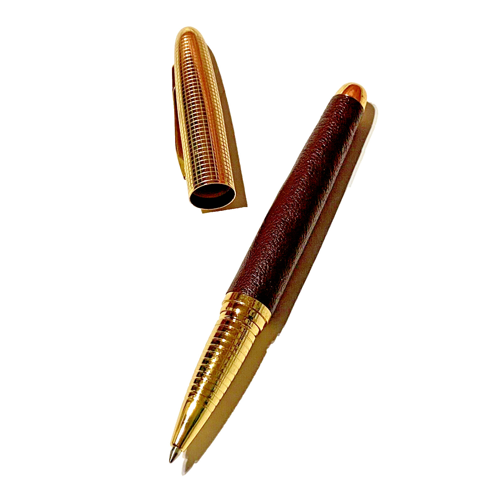 RARE VTG Hauser 1950s LEATHER Ballpoint pen Germany Collectible - Elegant