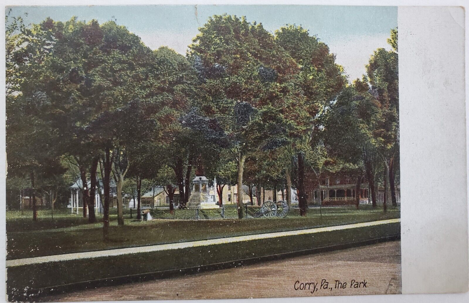 Corry, PA Pennsylvania The Park UDB PD 1907 Antique Postcard c51