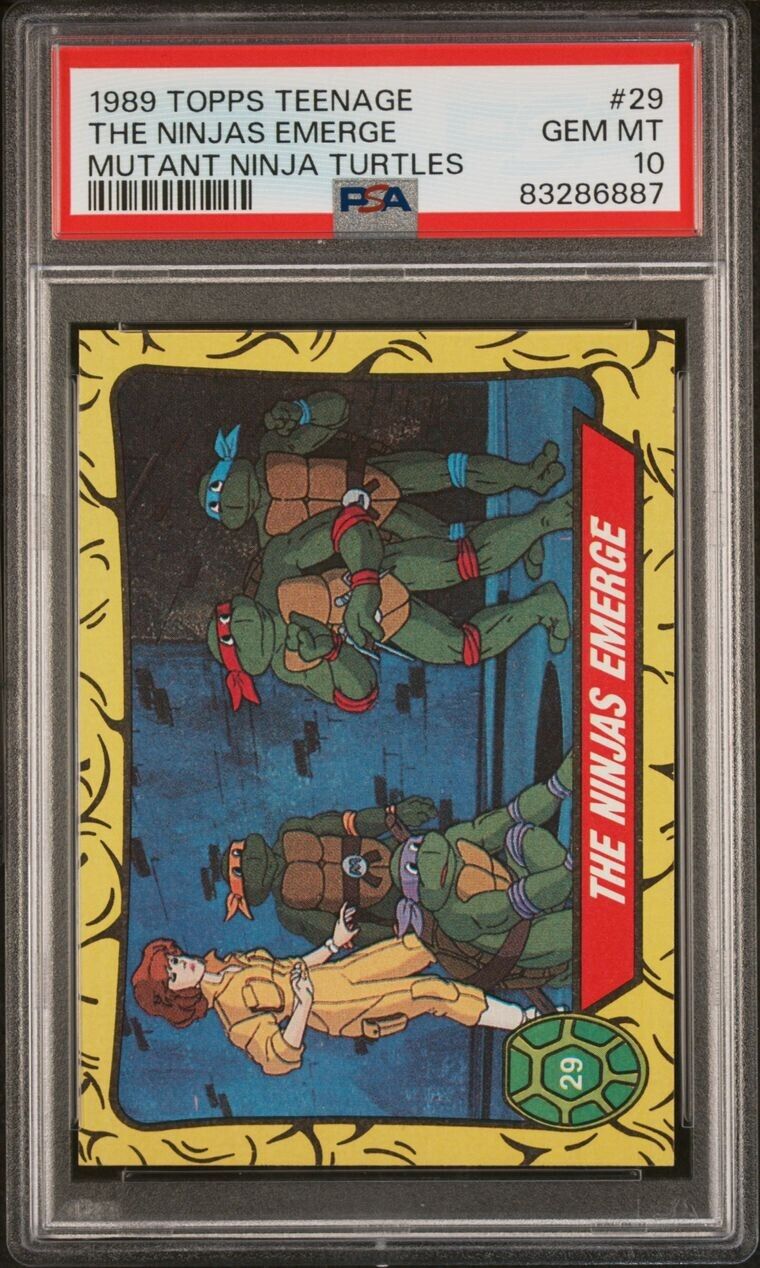 1989 Topps Teenage Mutant Ninja Turtles TMNT The Ninjas Emerge #29 PSA 10