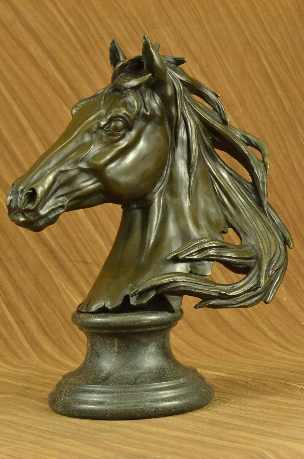 Extra Large Triple Crown Winner Horse Head Bust Sculpture Statue Bronze Figurine