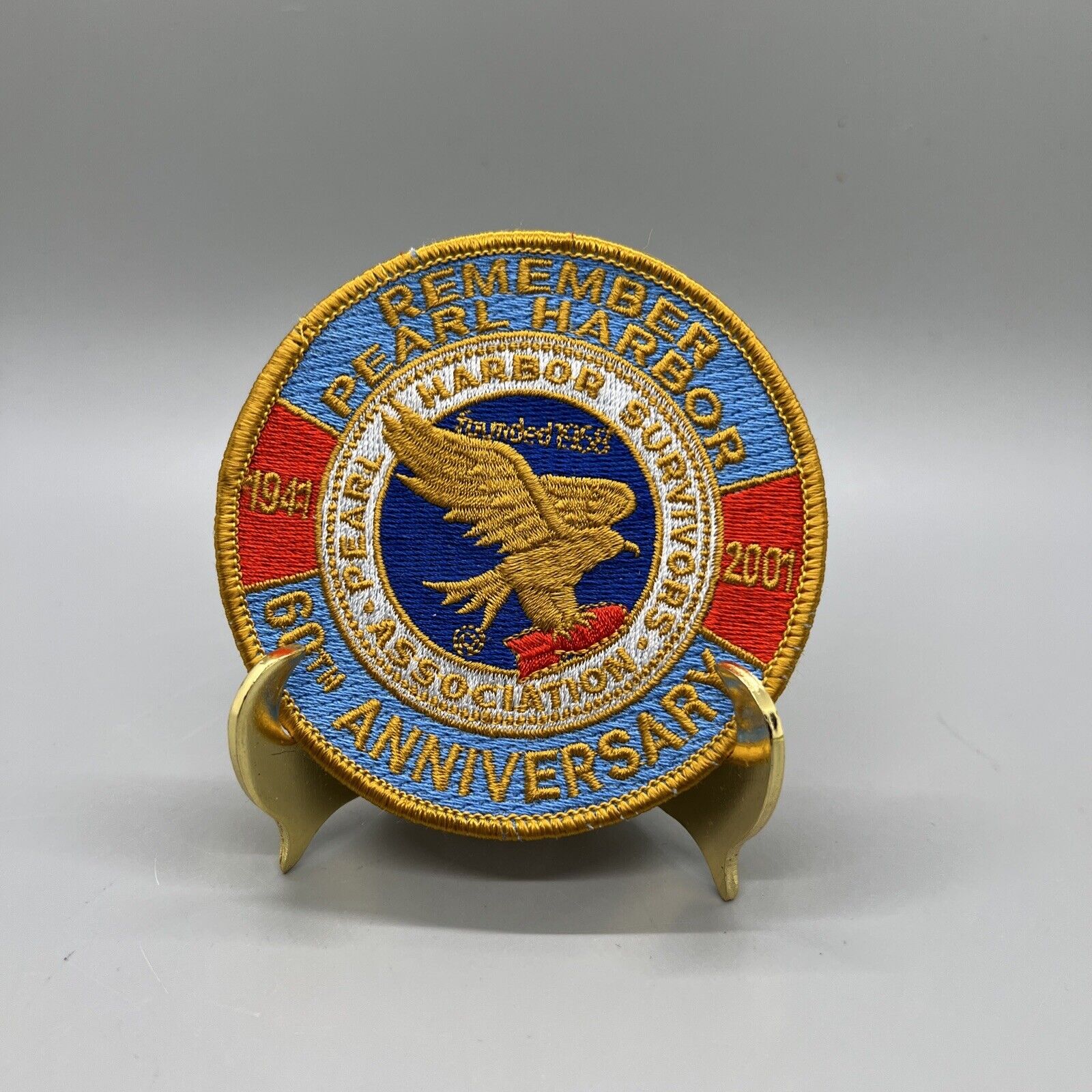 Pearl Harbor Survivors Association eagle Patch Emblem WWII Collectible 3.5” War