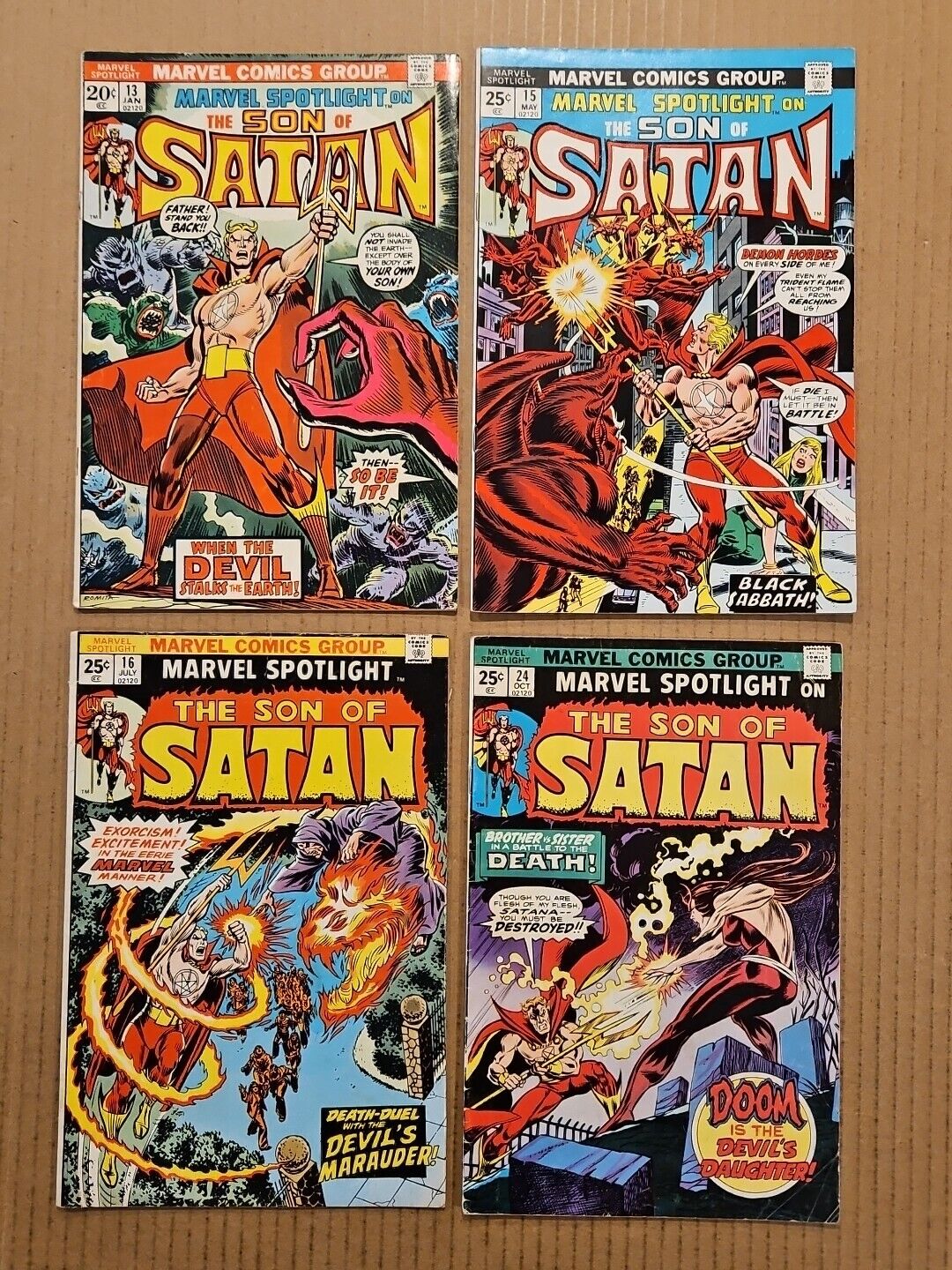 Marvel Spotlight #13,15,16,24 Lot of 4 Son of Satan Marvel 1974