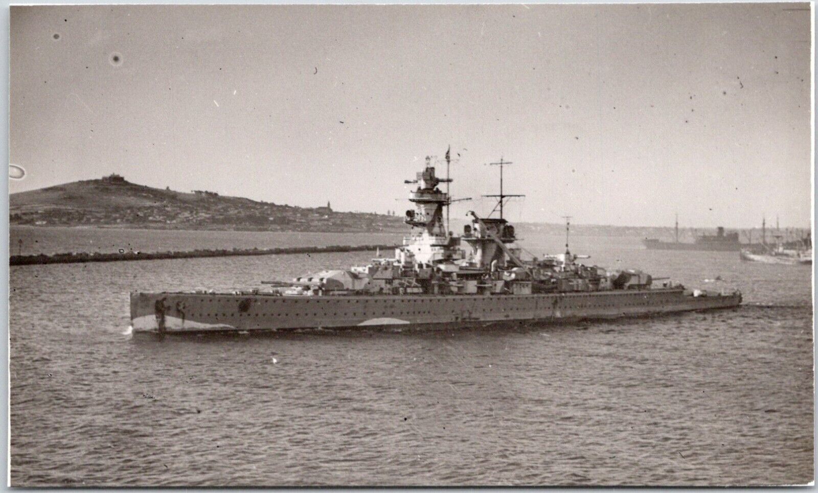 Graf Spee in Montevideo Postcard 8-24-51 RPPC
