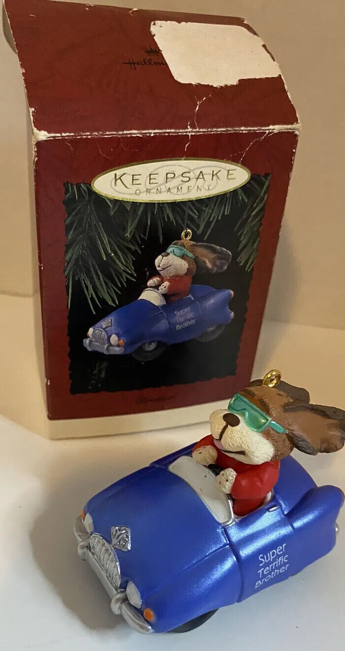 1994 Hallmark Keepsake Super Terrific Brother Christmas Tree Ornament With Box