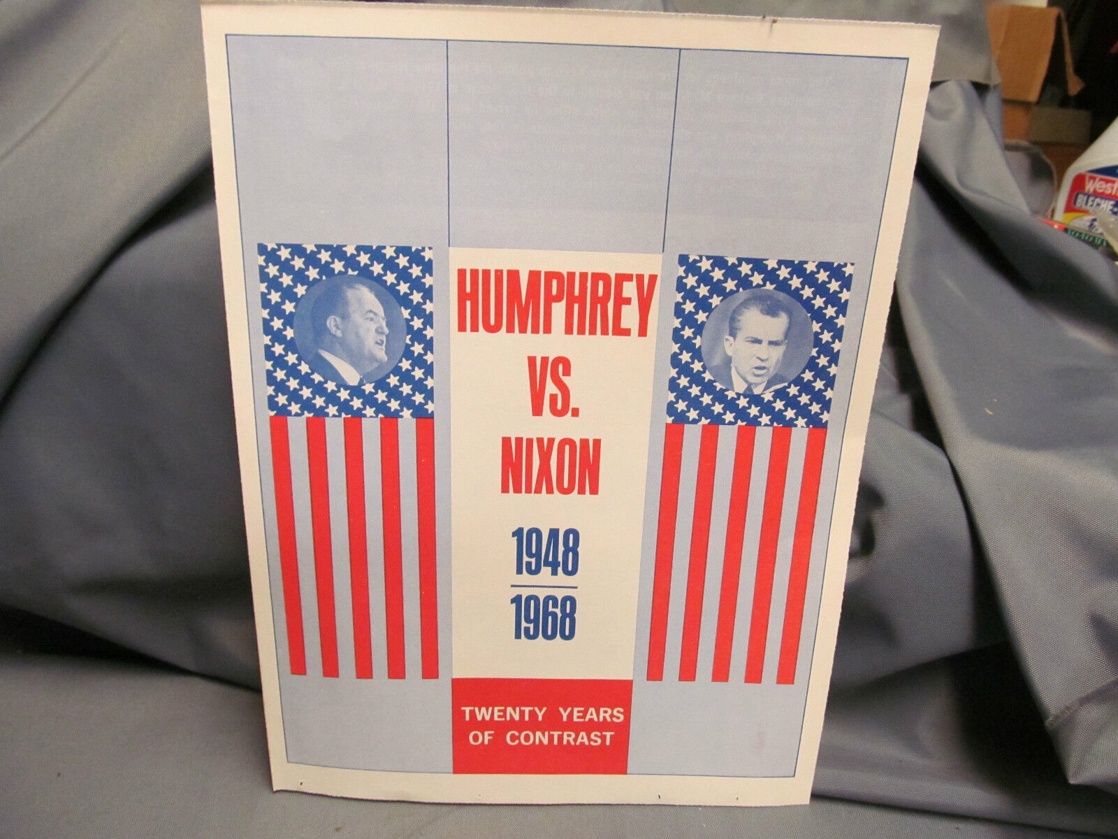 UNUSED HUBERT HUMPHREY VS RICHARD NIXON 1948 1968 AFL-CIO ENDORSEMENT FLYER