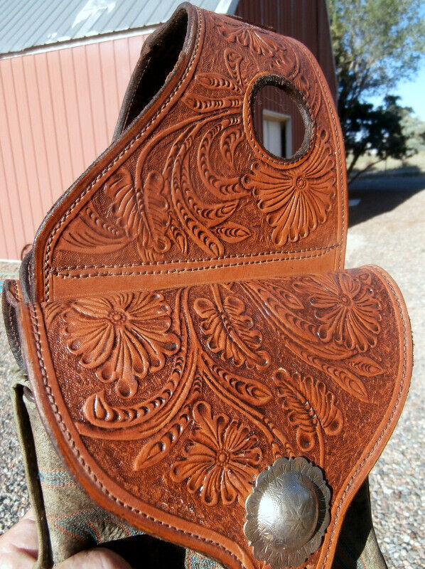 Alex Pappas Cowboy Boot Saddle Bags with Silver Conchos