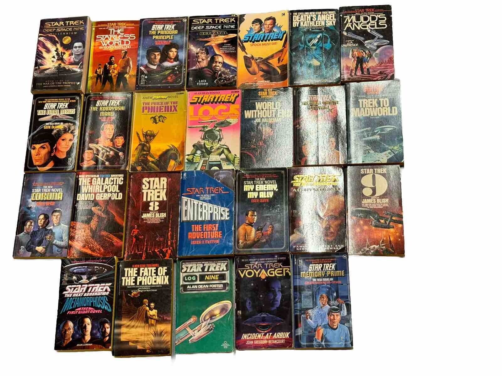 Bulk Lot 26x Star Trek Novels Vintage Bundle Excellent Titles