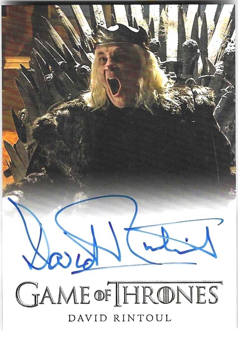 2023 Game of Thrones Art & Images David Rintoul Full Bleed Autograph Card
