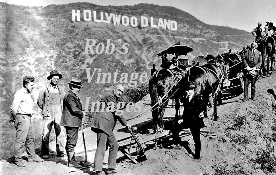 Hollywood aka Hollywoodland Los Angeles suburb with a famous sign in 1920s   