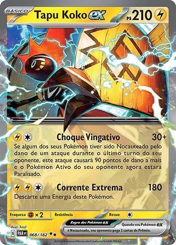 Tapu Koko ex 068/182 in Portuguese Paradox Rift Pokémon TCG