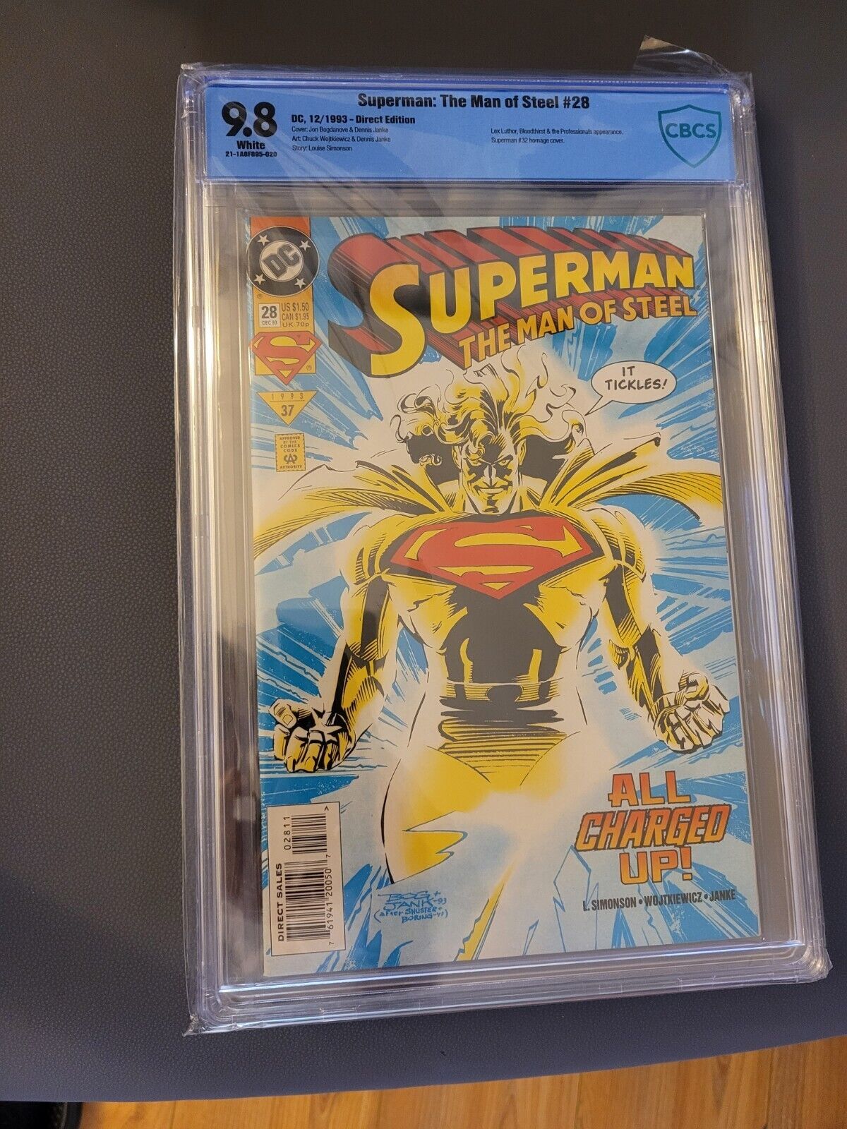 SUPERMAN THE MAN OF STEEL #28 CGC 9.6, 1993, NEW CASE