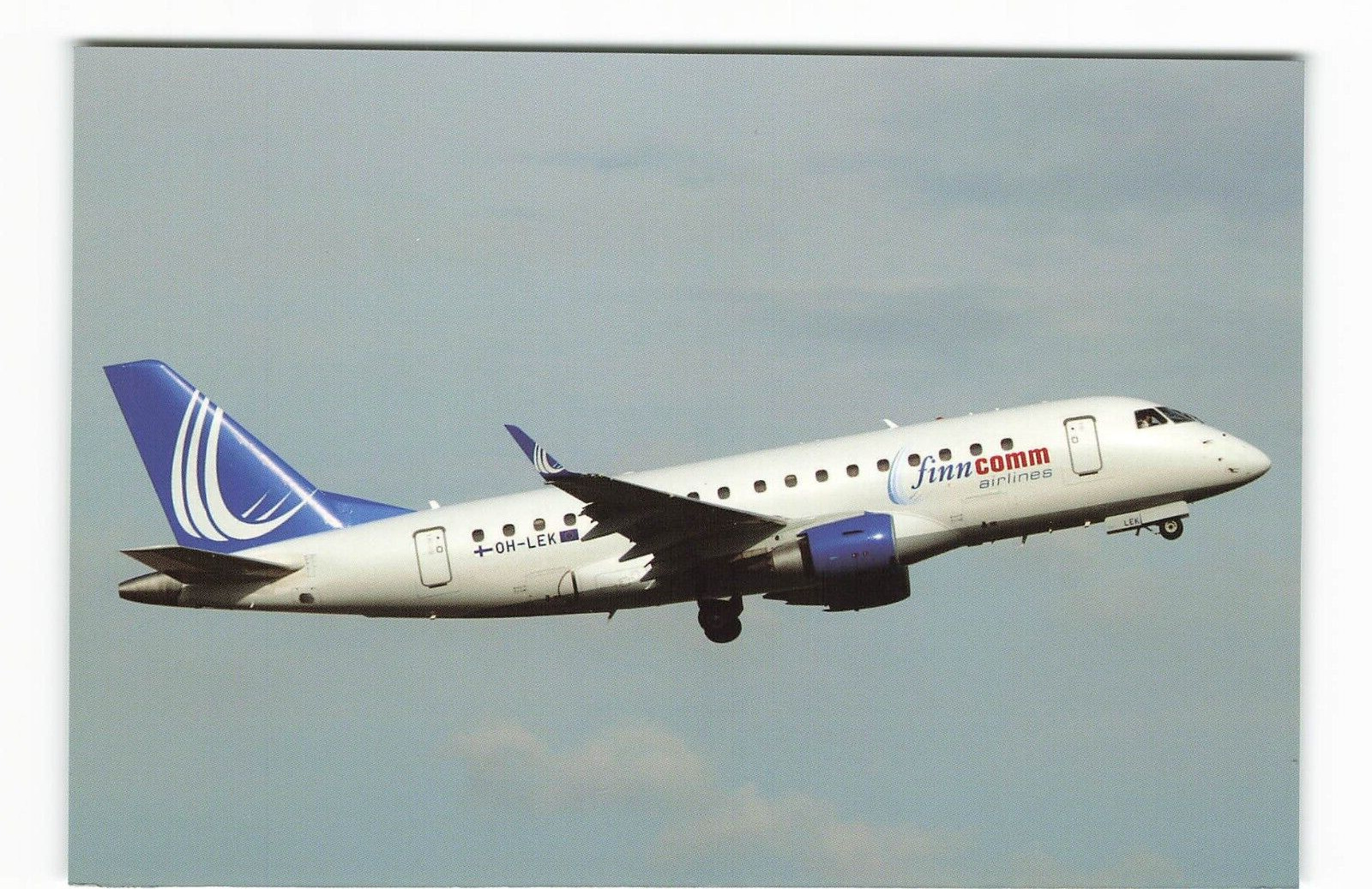 Postcard Airline FINNCOMM AIRLINES EMB-170LR OH-LEK CC10.