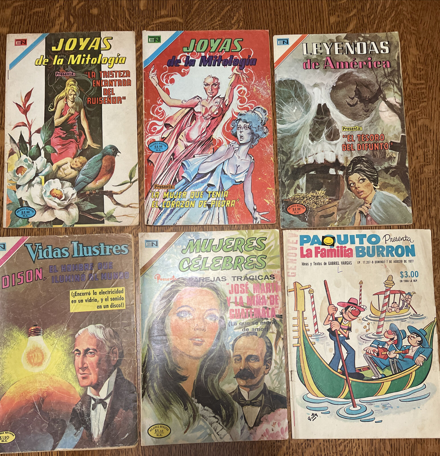 1970s SPANISH MEXICAN COMICS JOYAS DE LA MITOLOGIA VIDAS MUJERES CELEBRES BURRON