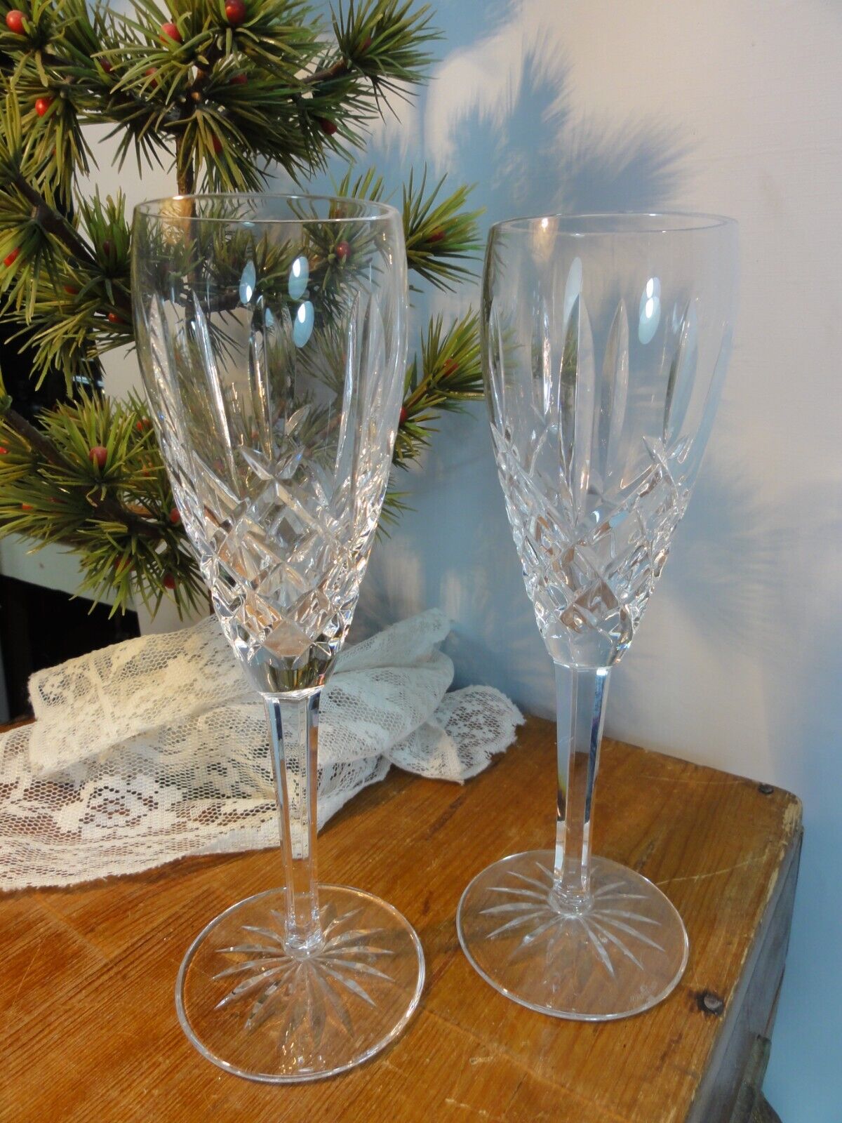 WATERFORD Crystal ARAGLIN Champagne Flutes
