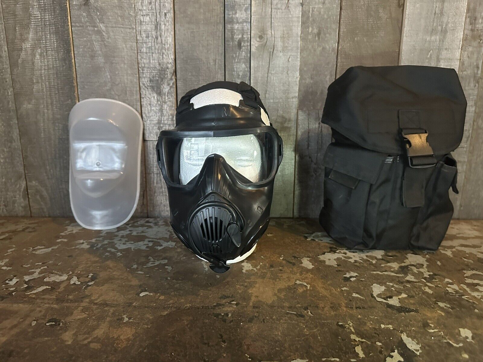 Avon C50 M50 Medium Gas Mask w/ Drop Leg Bag & Form