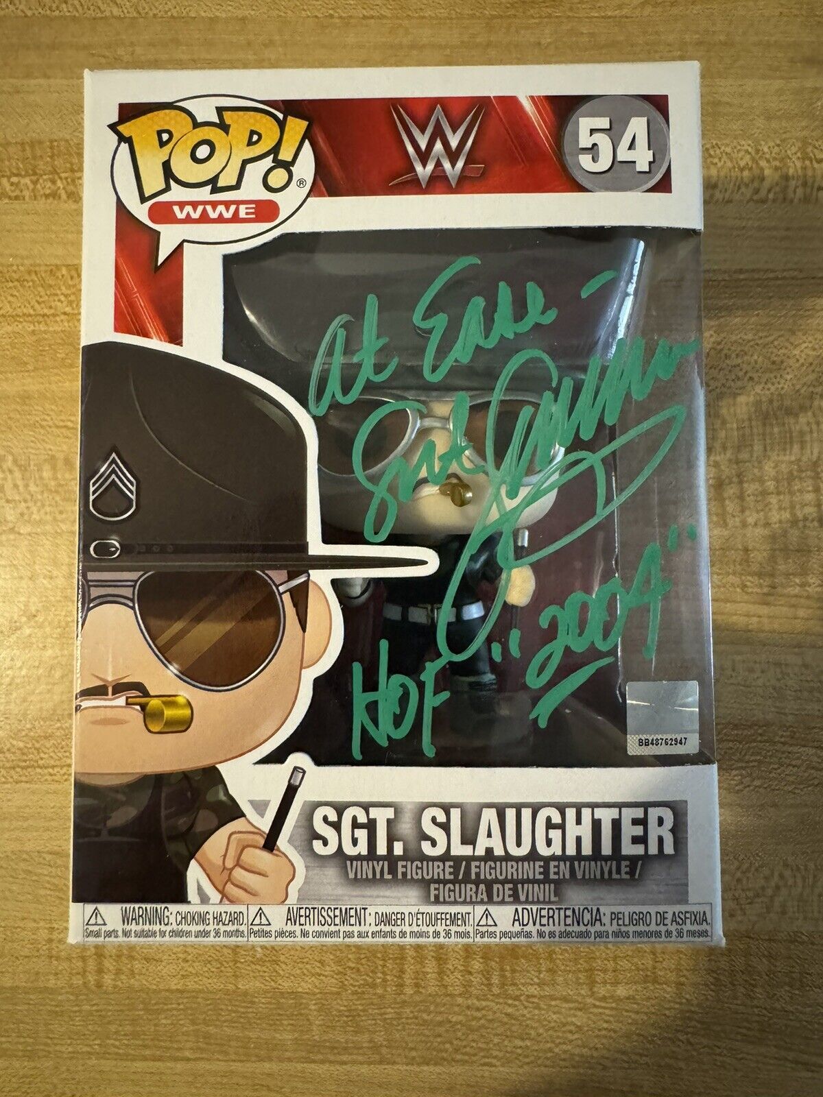 SGT. SLAUGHTER WWE 54 AUTOGRAPHED FUNKO POP