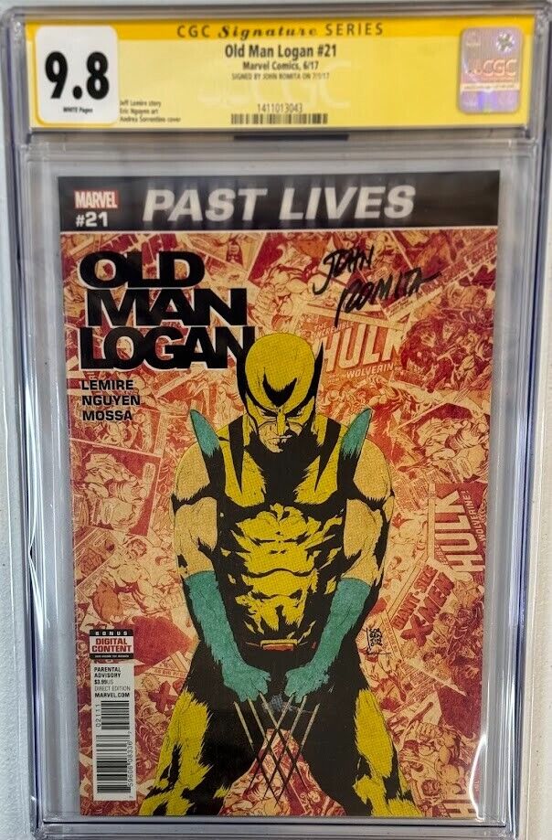 Past Lives Old Man Logan #21 Wolverine CGC 9.8 SS John Romita 6/17