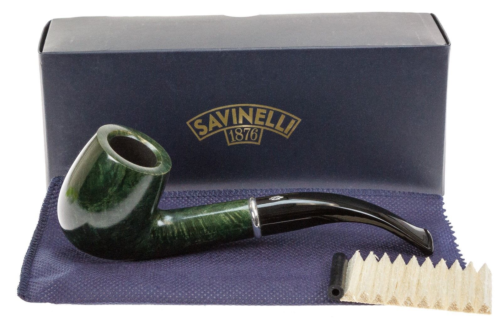 Savinelli Arcobaleno 606 Green Tobacco Pipe - Smooth