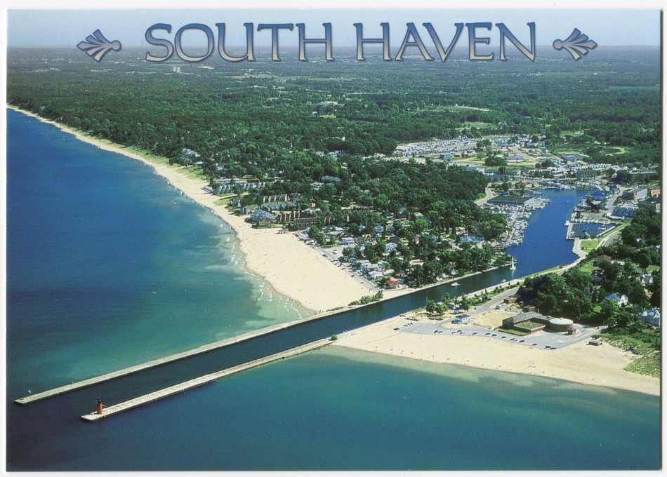 Aerial Town View South Haven MI Michigan