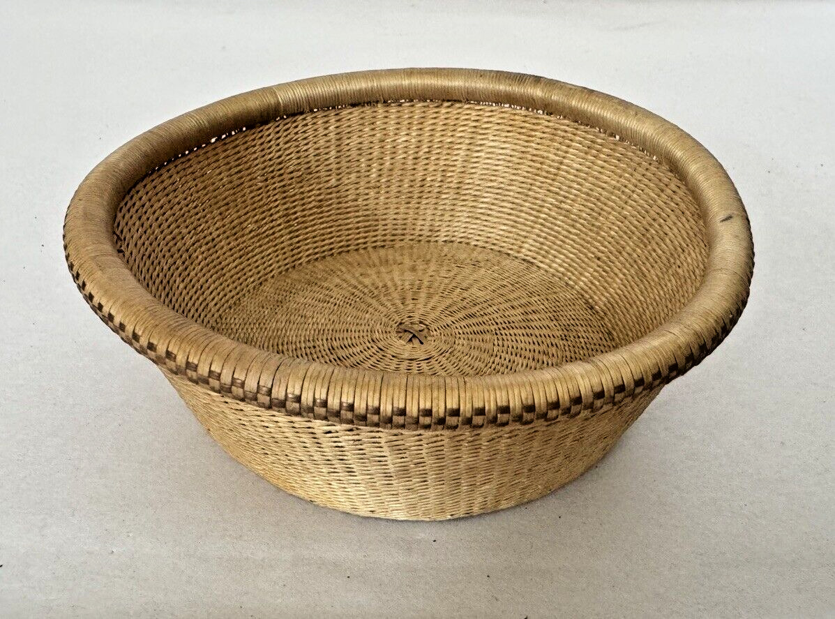Amazing Vintage Finely Woven Miniature Basket