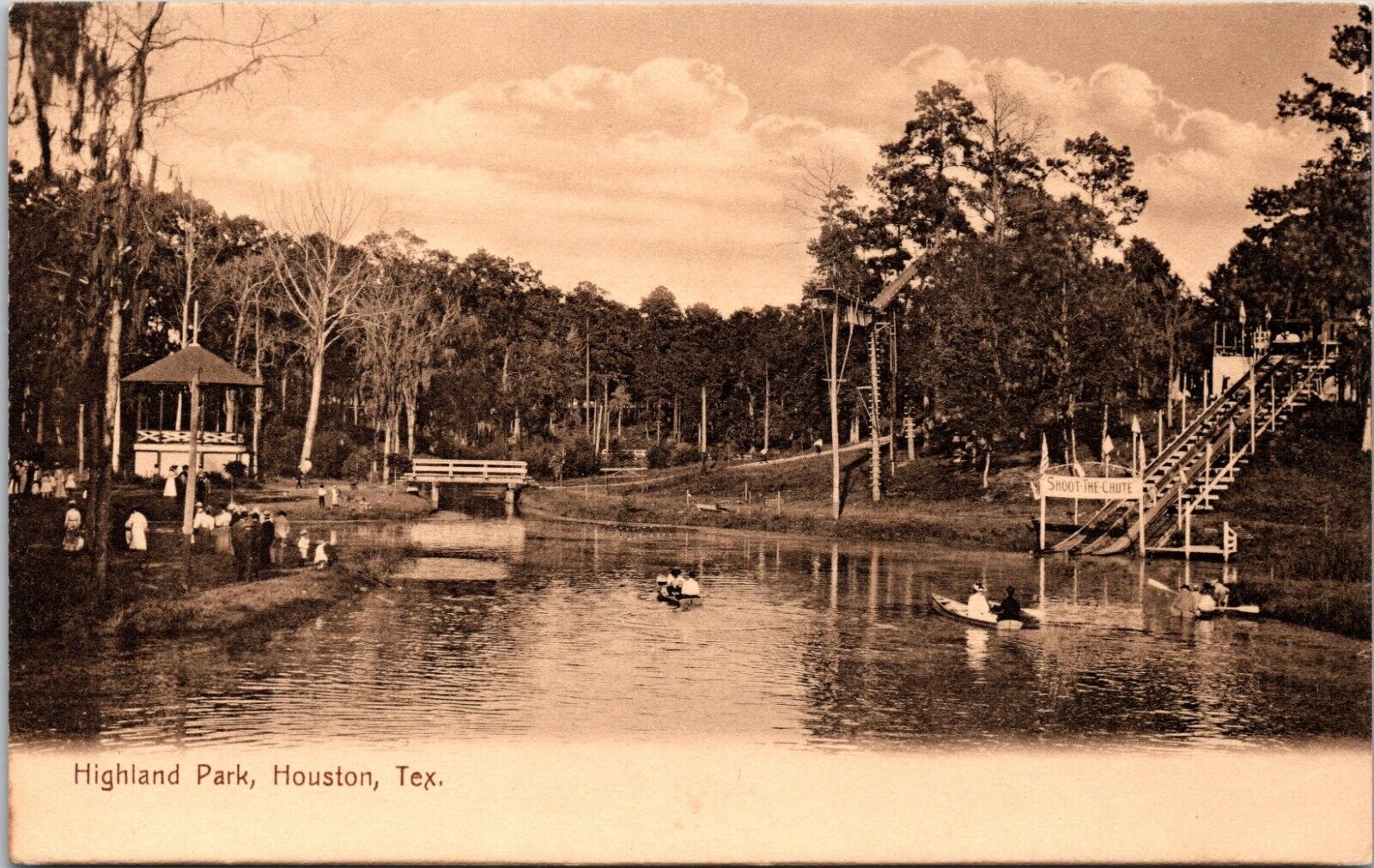 Highland Park, Houston, Texas UDB - Postcard