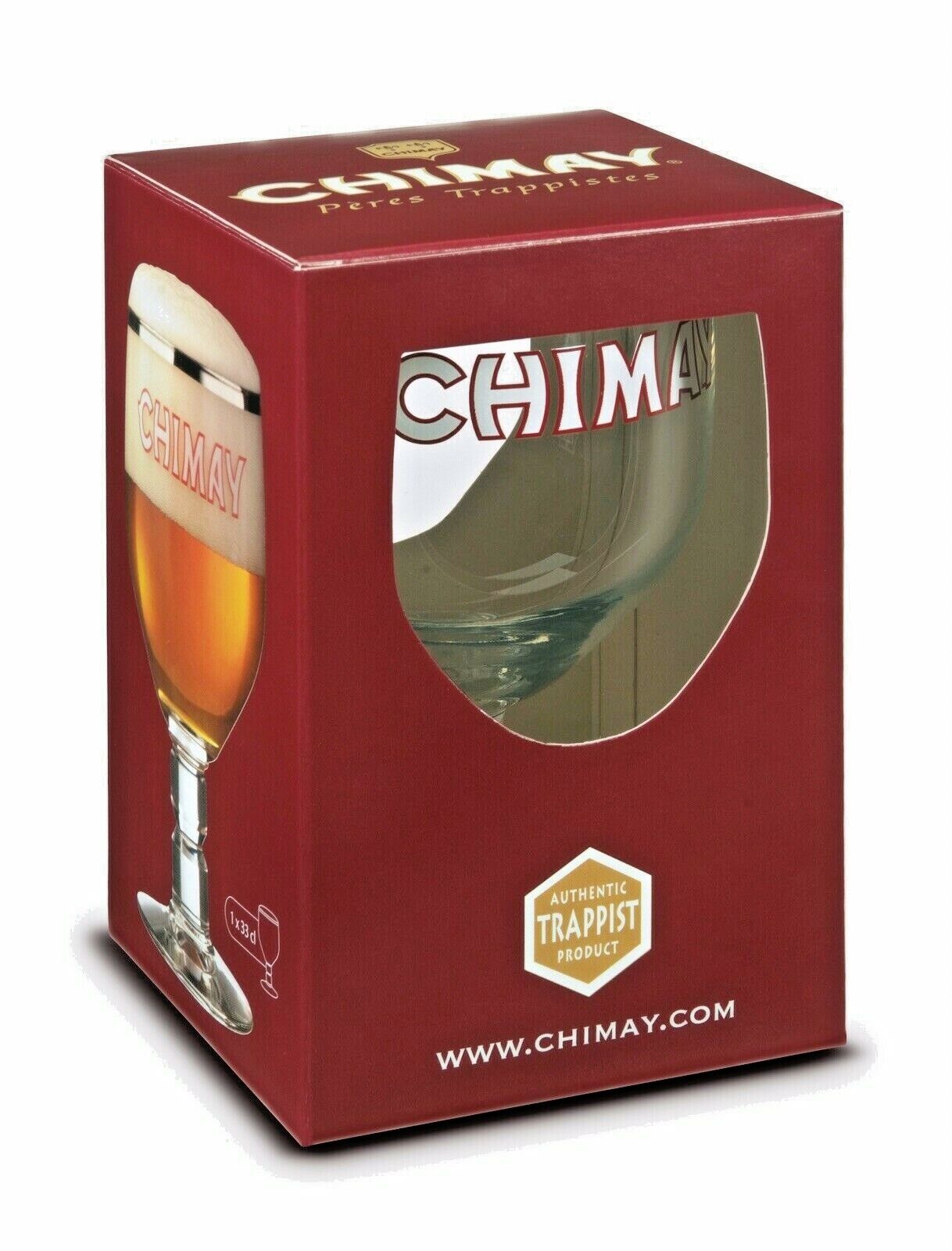 Boxed CHIMAY Nucleated 33cl Belgian Beer Glass Brand New