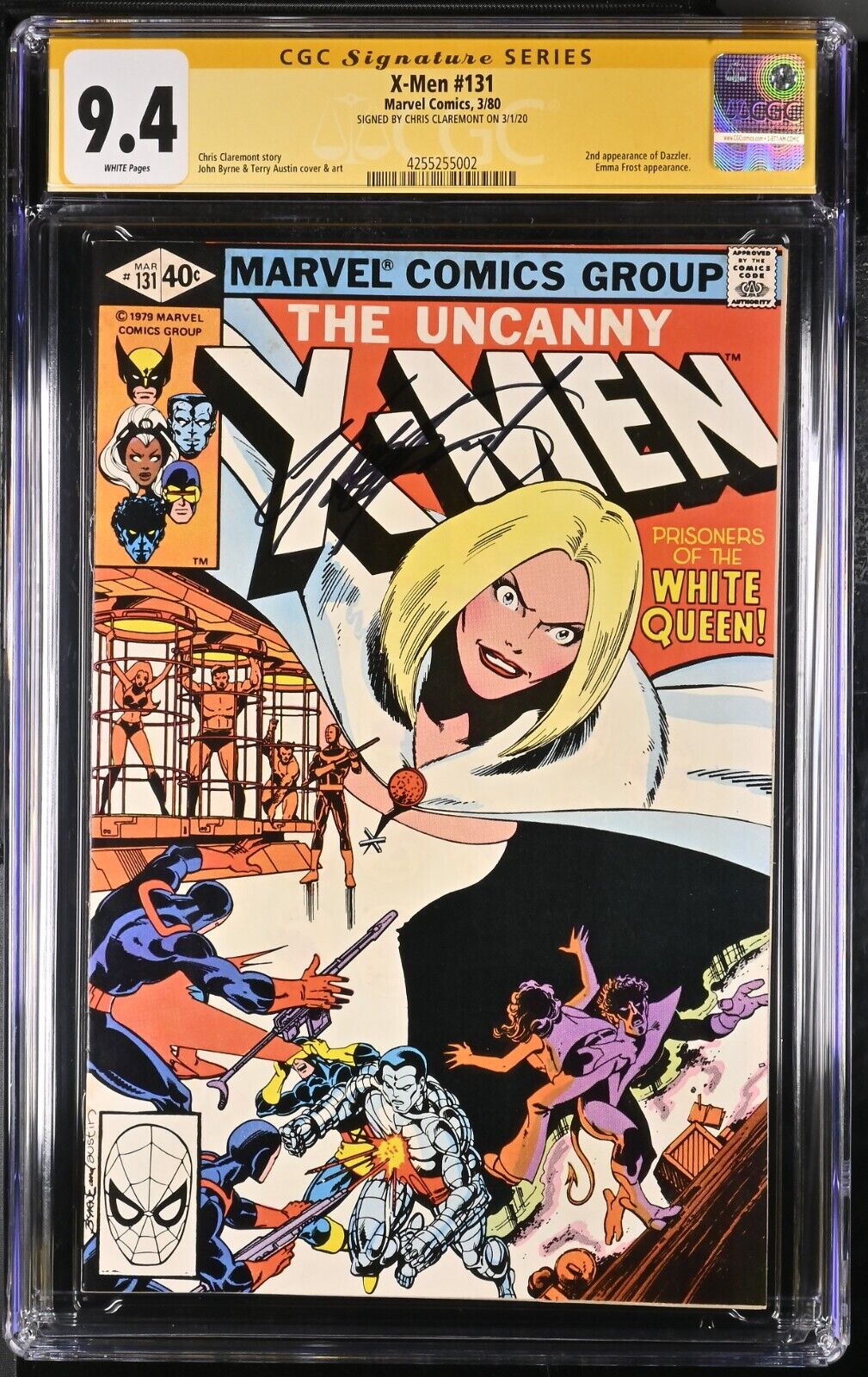 Uncanny X-Men #131 CGC 9.4 WP Signed Chris Claremont SS 2nd Dazzler Marvel 1980