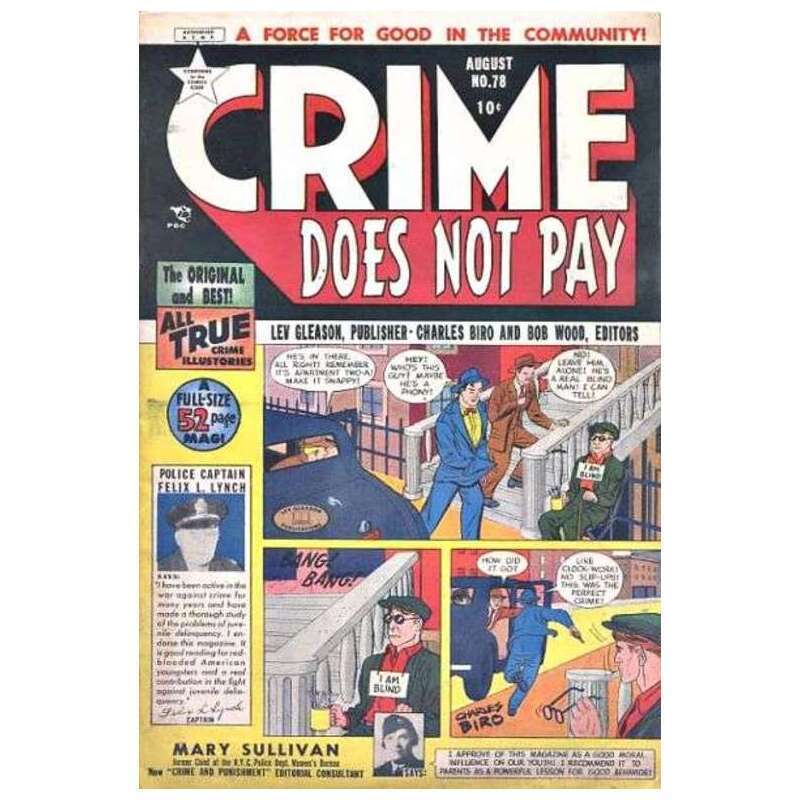 Crime Does Not Pay #78 in Very Good + condition. [c.