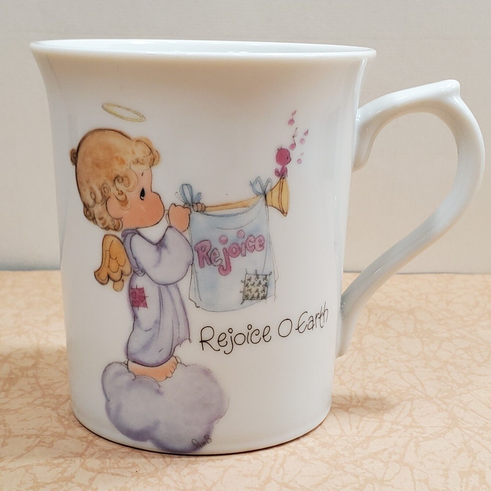 Vintage 1984 Precious Moments REJOICE Cup 3.5 inches tall x 3 wide Collectible
