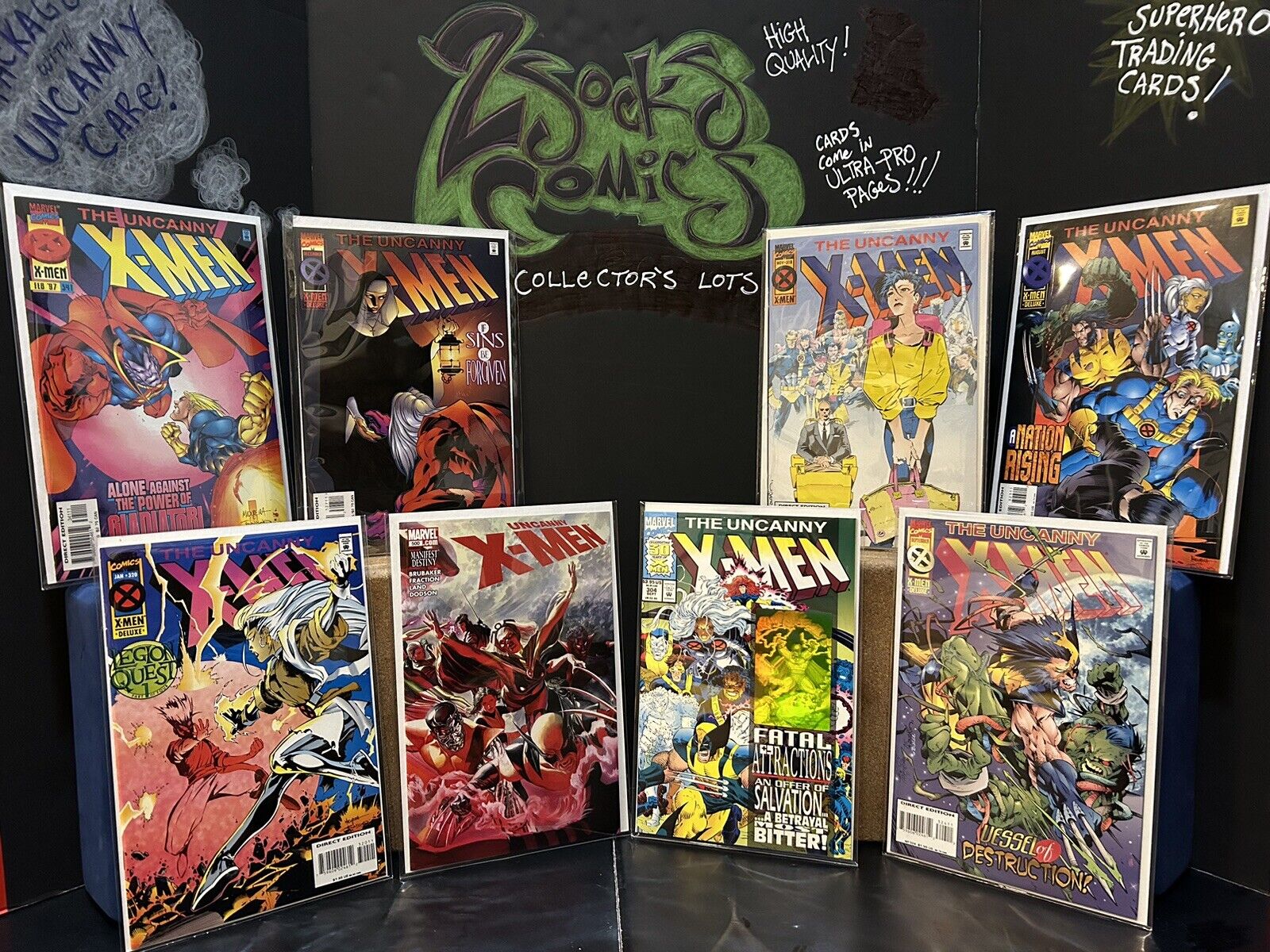 Uncanny X-Men 8 Comic Book Lot Marvel Comics 304-500