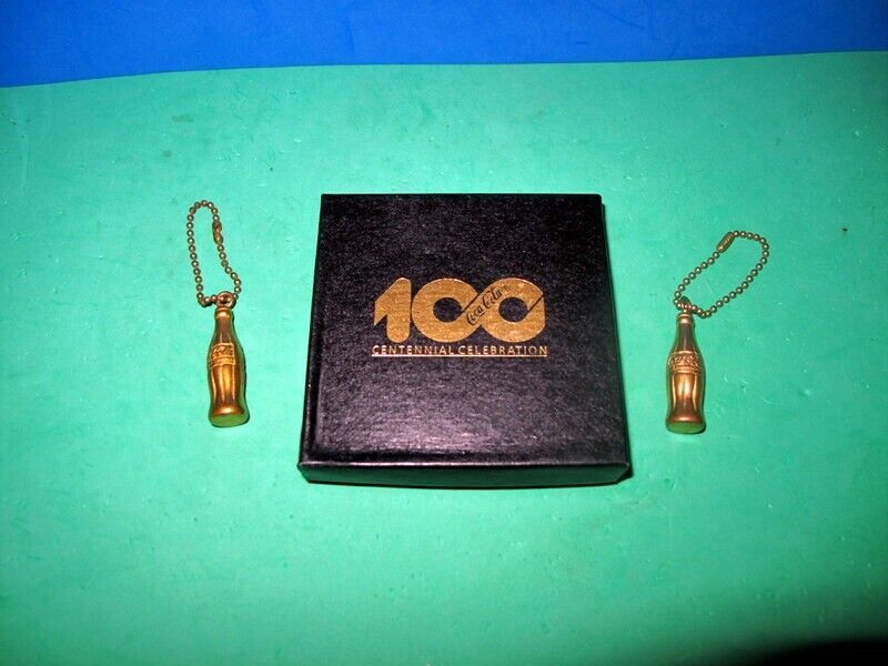 Vintage 1986 Bronze Coca-Cola 100 Years Centennial Celebration Medal w/ Charms
