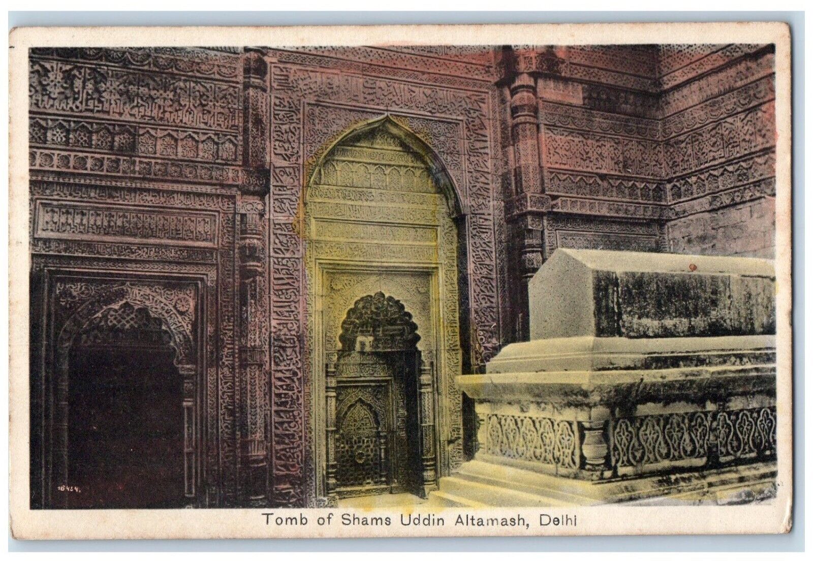 c1910's Tomb Of Shams Uddin Altamash Oldest Tomb In Delhi India Antique Postcard