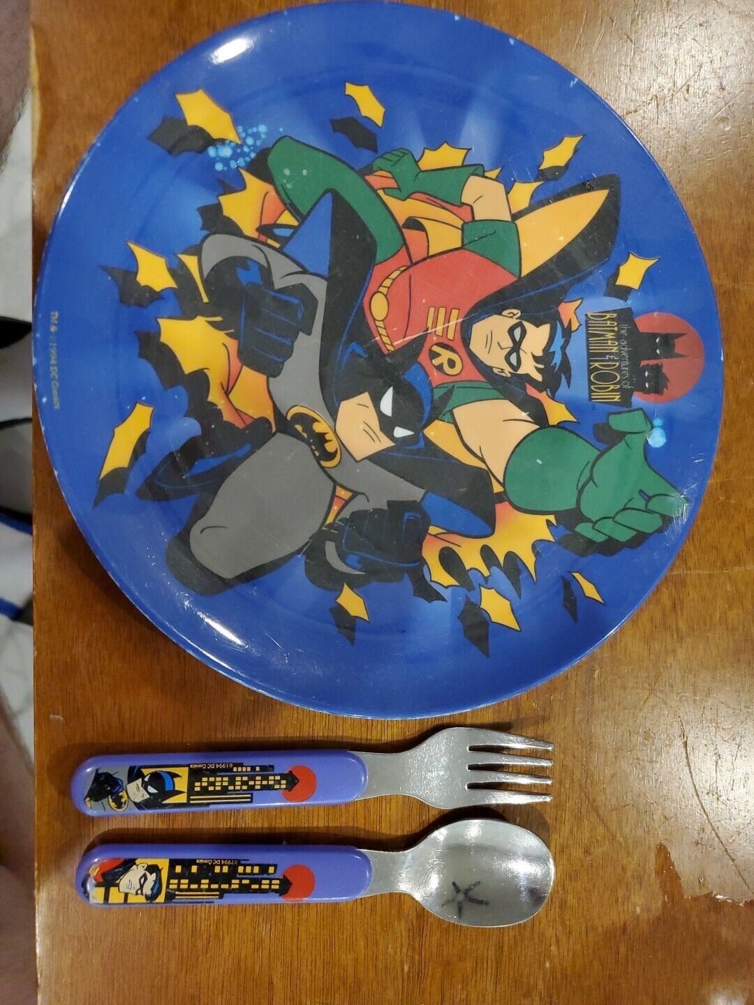 Vintage 1994 DC Comics Batman & Robin - Plastic Plate 8\