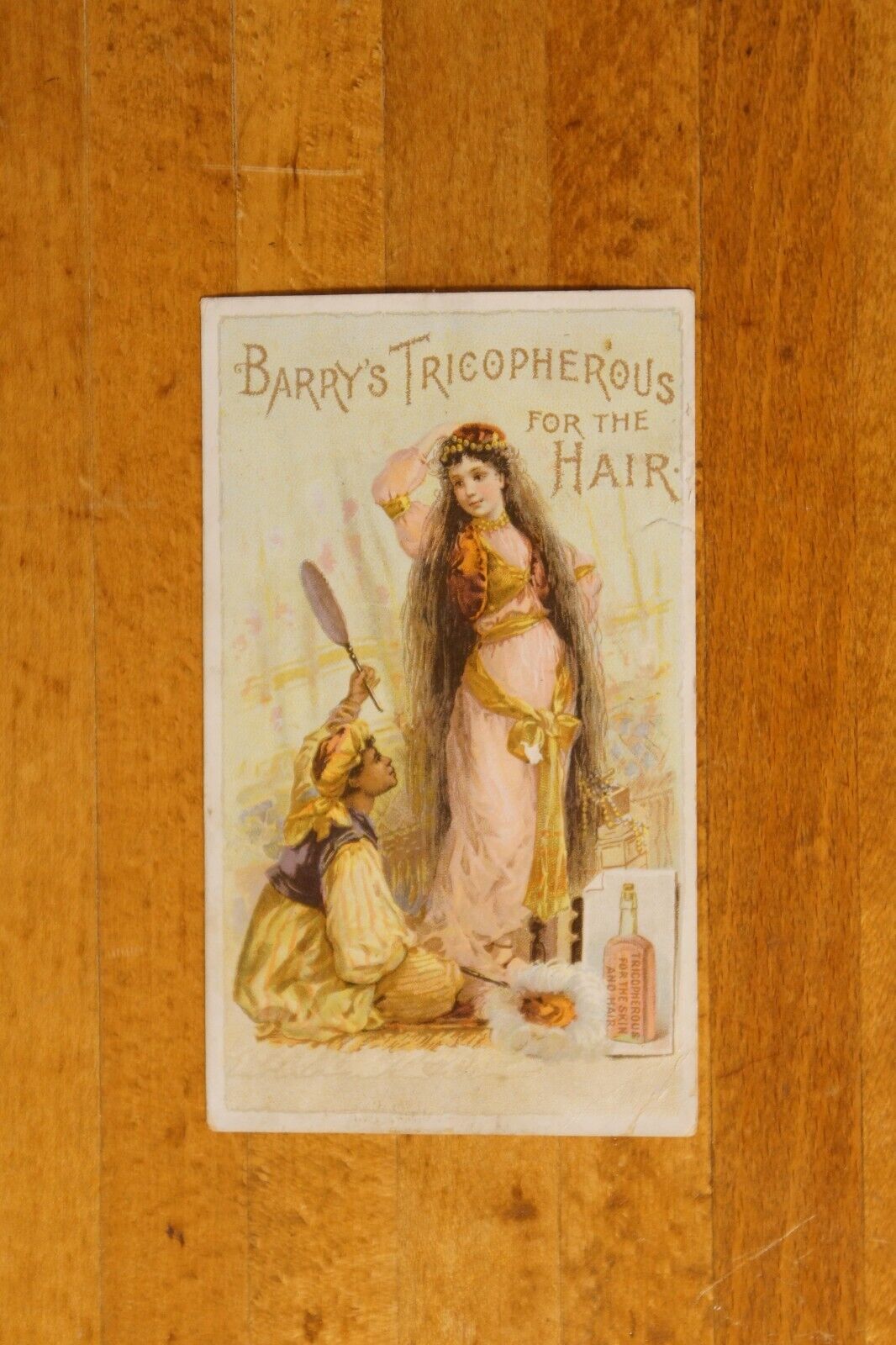 Antique Victorian Trade Card Barry's Tricopherous for the Hair Sait Paul Minn