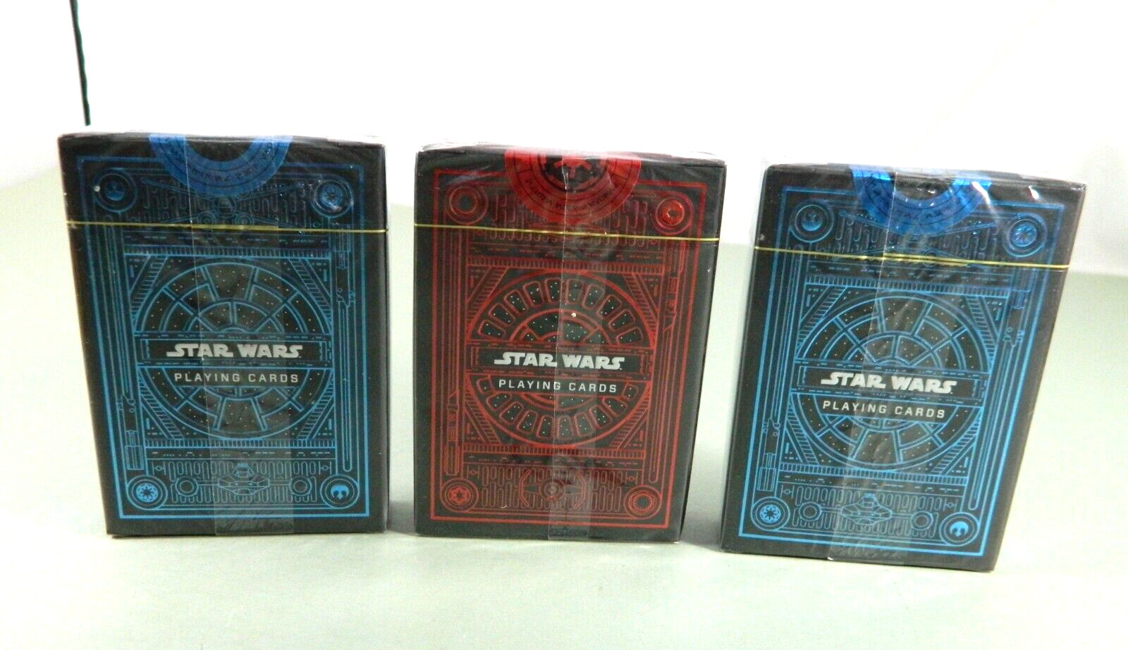 Star Wars Theme Playing Cards Red & Blue Decks Theory 11 Lot of 3 New Sealed