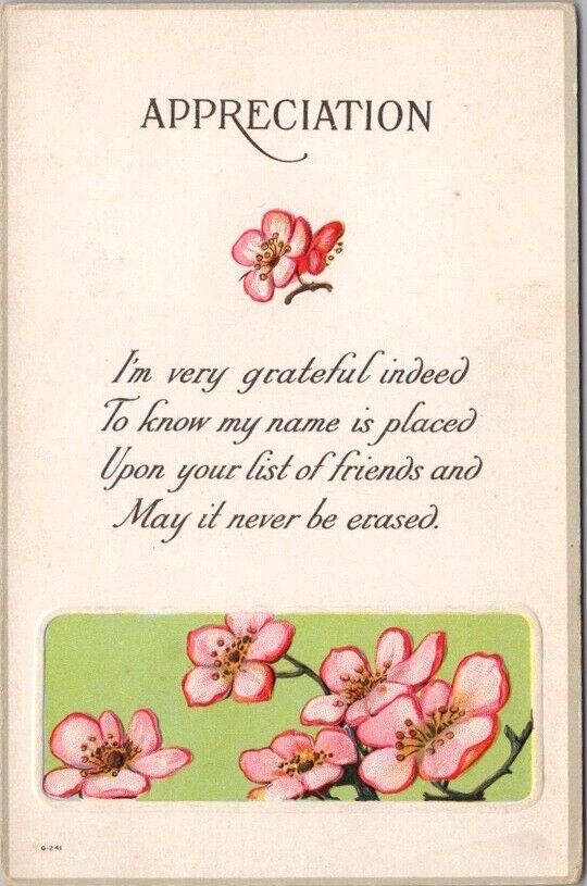 Vintage 1910s Embossed Greetings Postcard \
