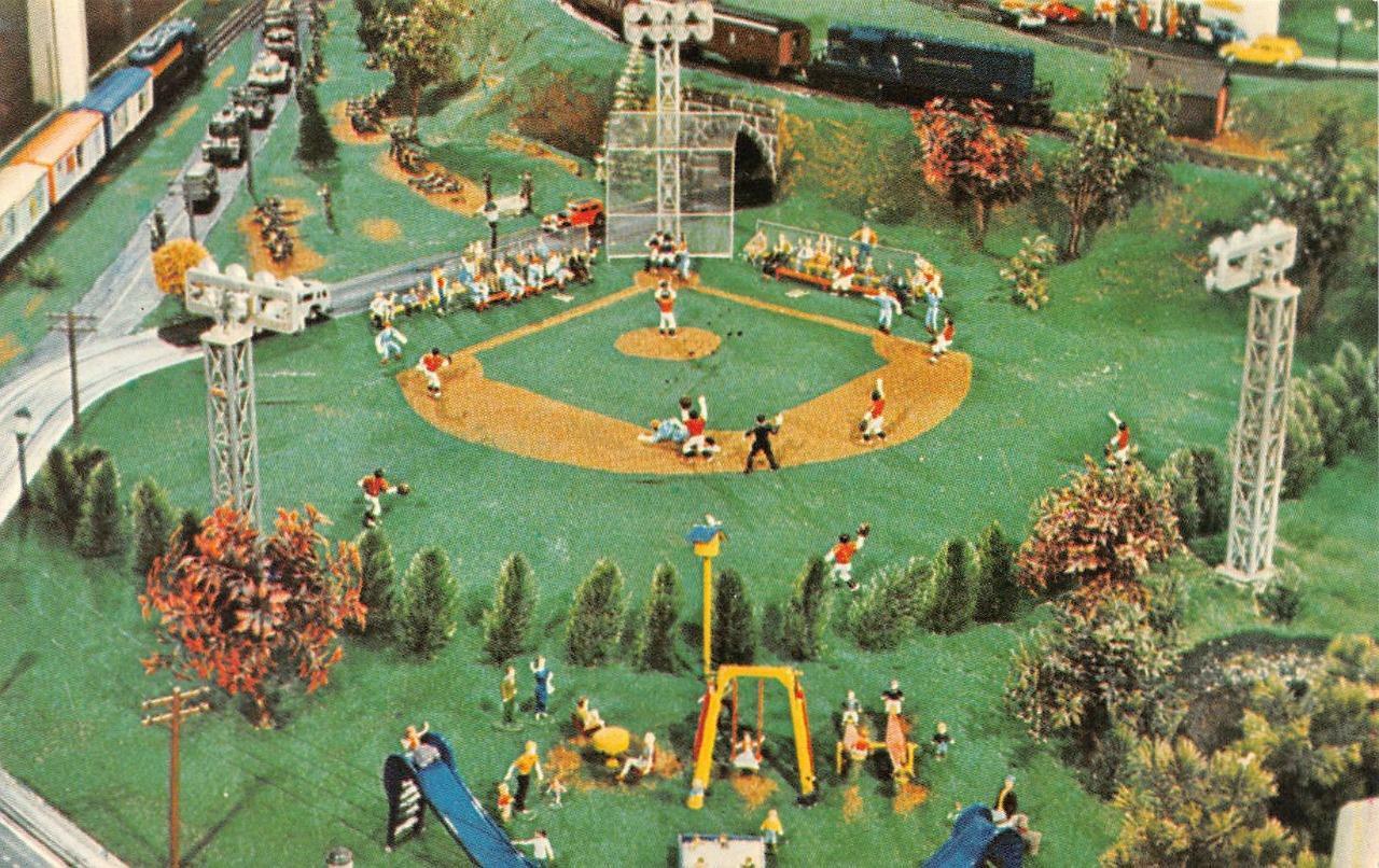 STRASBURG, PA Pennsylvania CHOO CHOO BARN~TRAINTOWN Baseball Field~Park Postcard