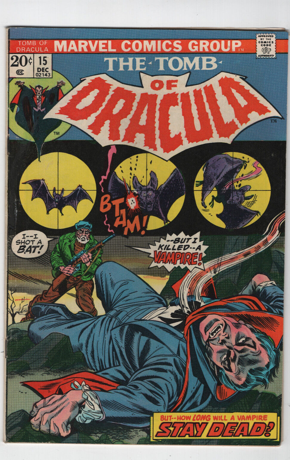 Tomb of Dracula #15 MARK JEWELERS VARIANT Blade App Horror 10 Marvel Comic 1973