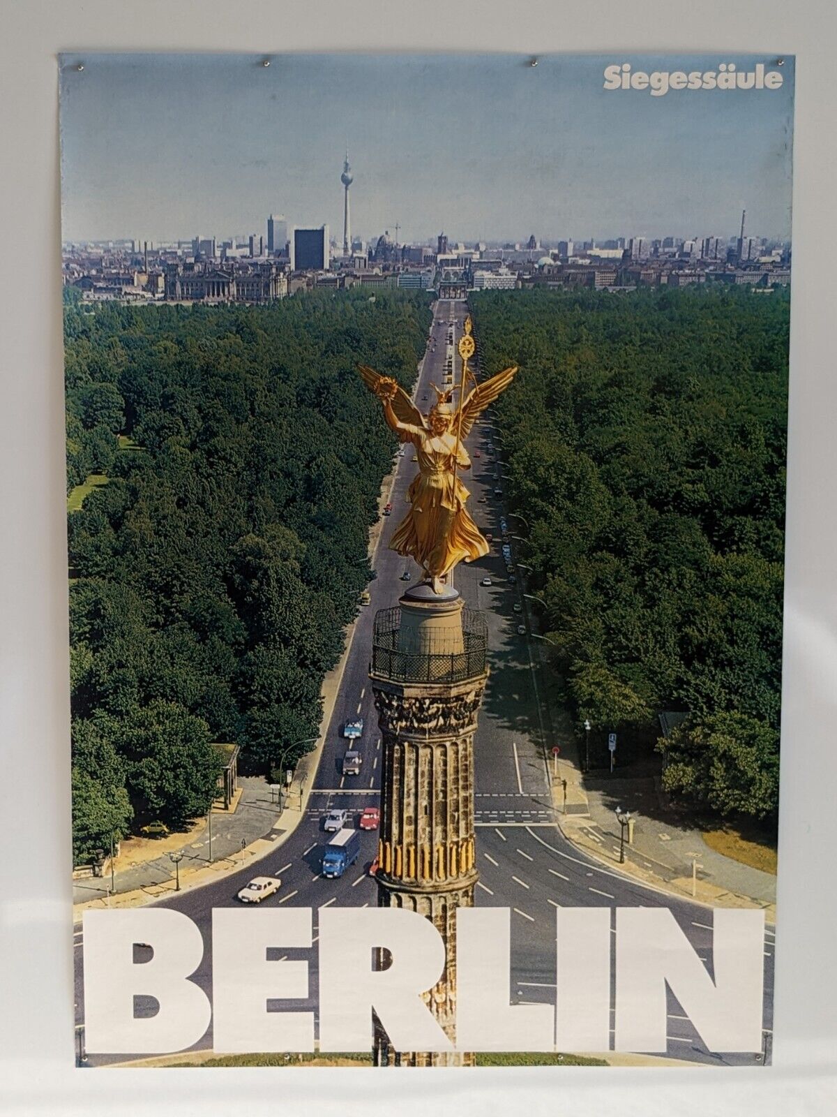Vintage Berlin Travel Poster Victory Column (Siegessäule) 1970\'s