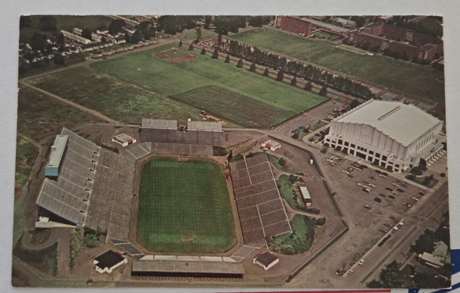 1975 Parker Stadium Corvallis Oregon State University Postcard B12 Gill Coliseum