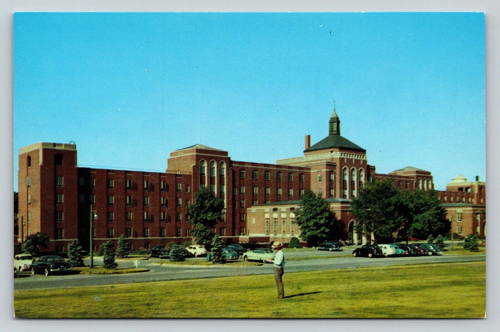 Butler PA Deshon VA Hospital Classic Cars VINTAGE Postcard