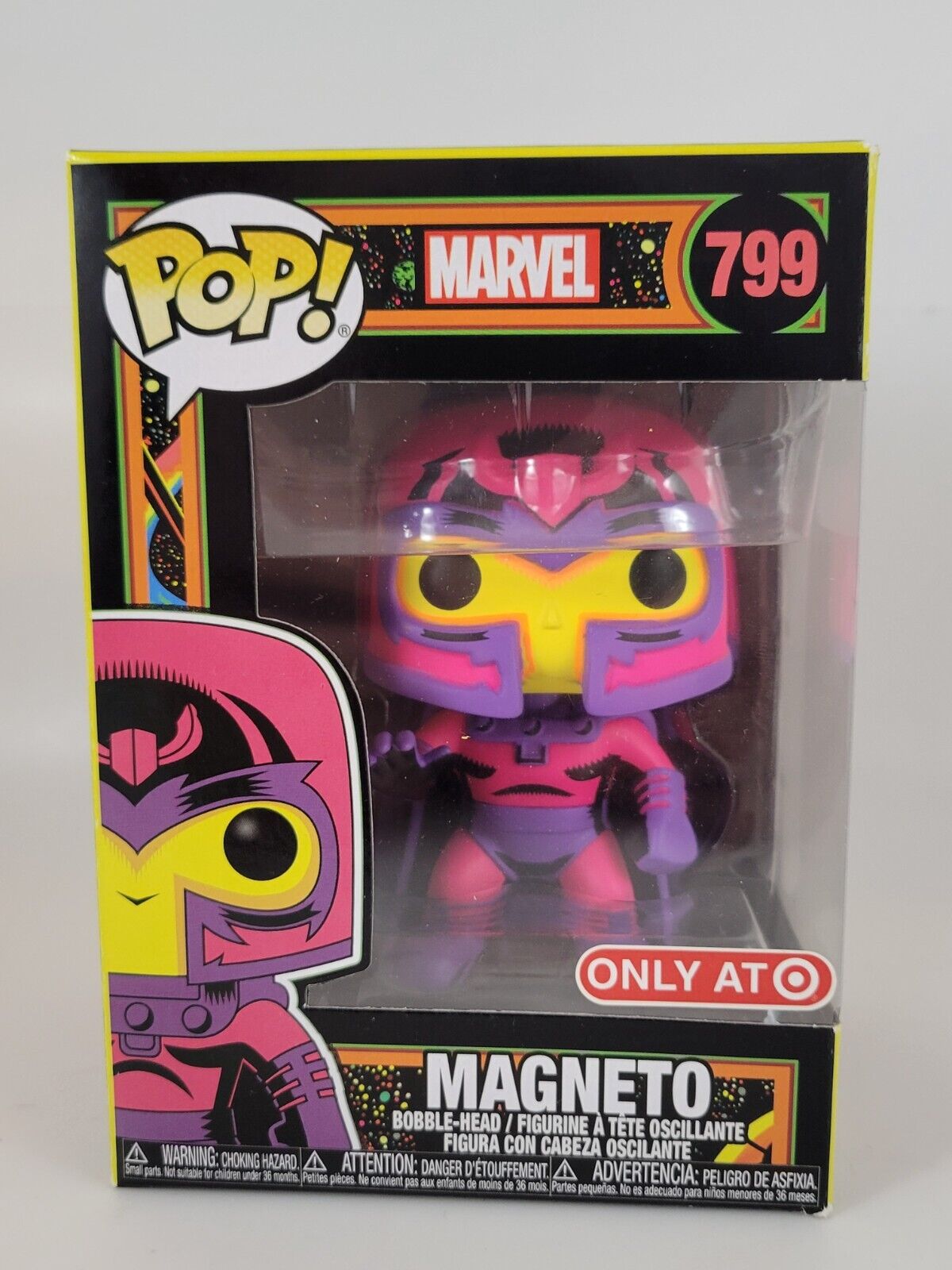 Funko Pop Marvel Black Light #799 Magneto Target Exclusive NEW