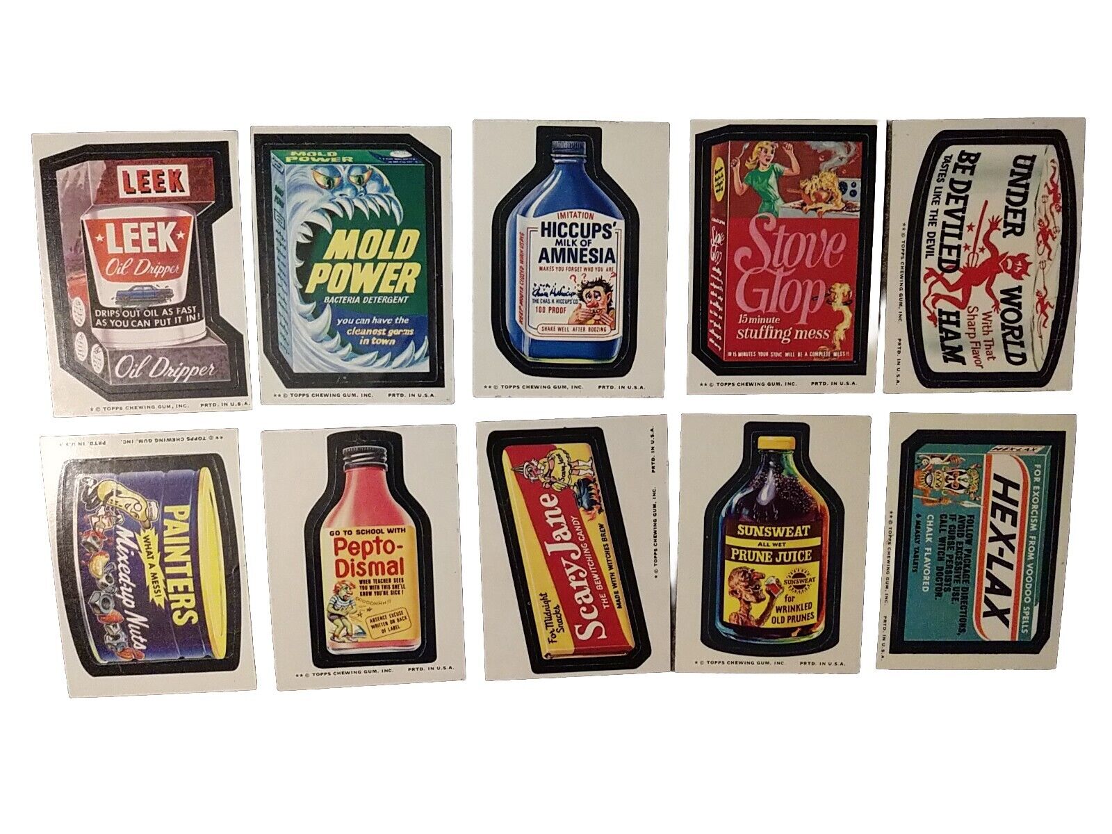 Vintage 1970\'s Topps Wacky Packages stickers Lot of 20