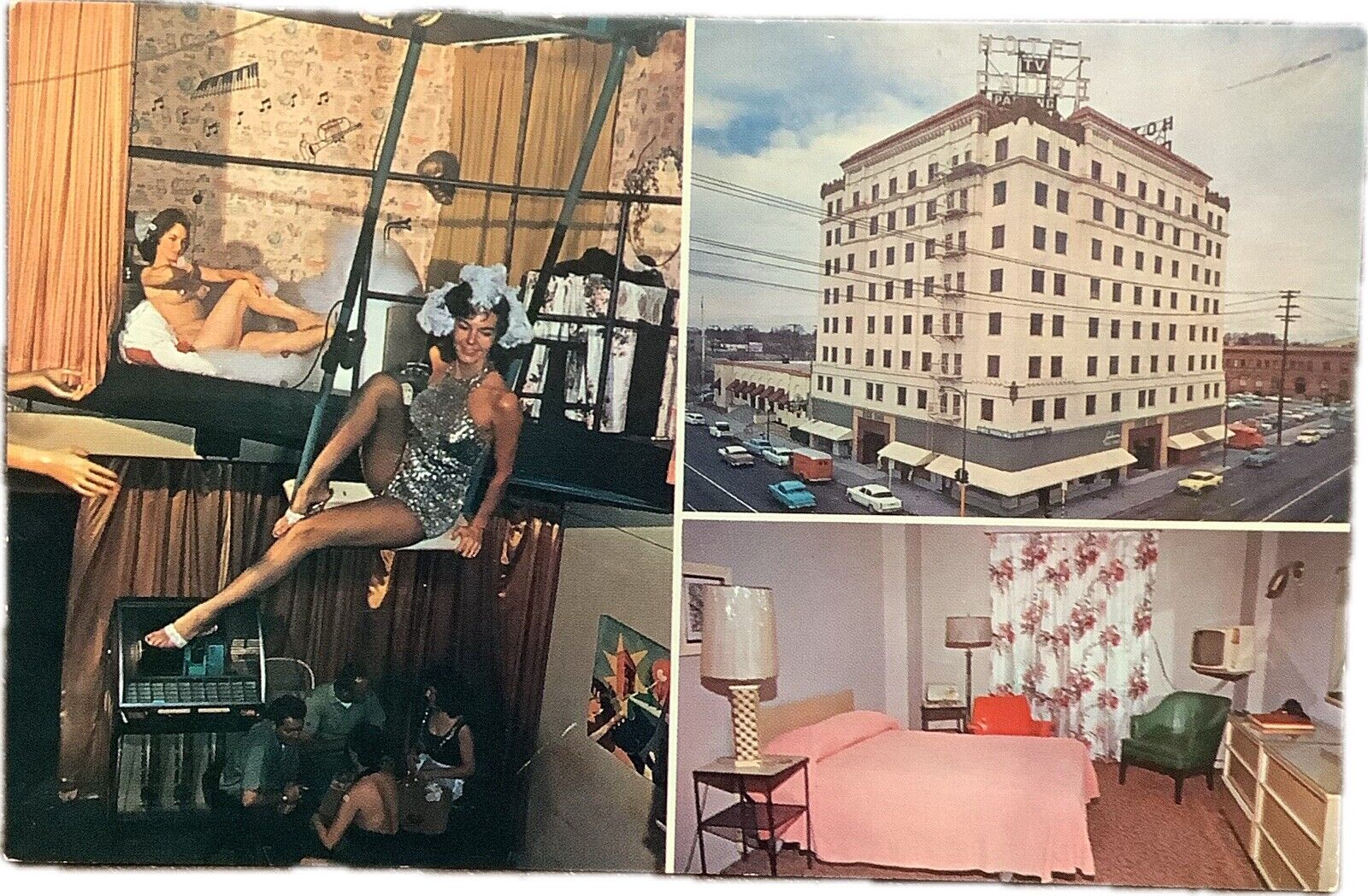 Bakersfield California CA Hotel Padre Street Scene Real Photo Vintage Postcard