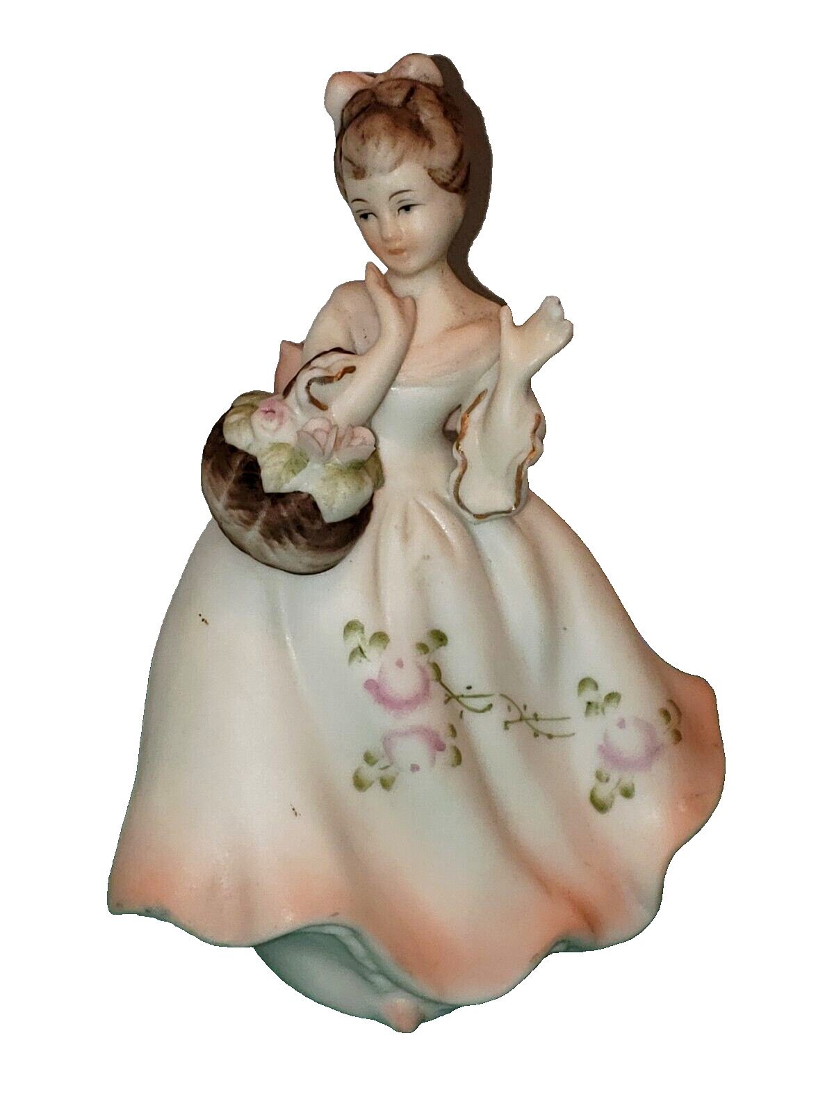 Vintage Lenwile Ardalt Japan Hand Painted Porcelain Southern Belle Figurine