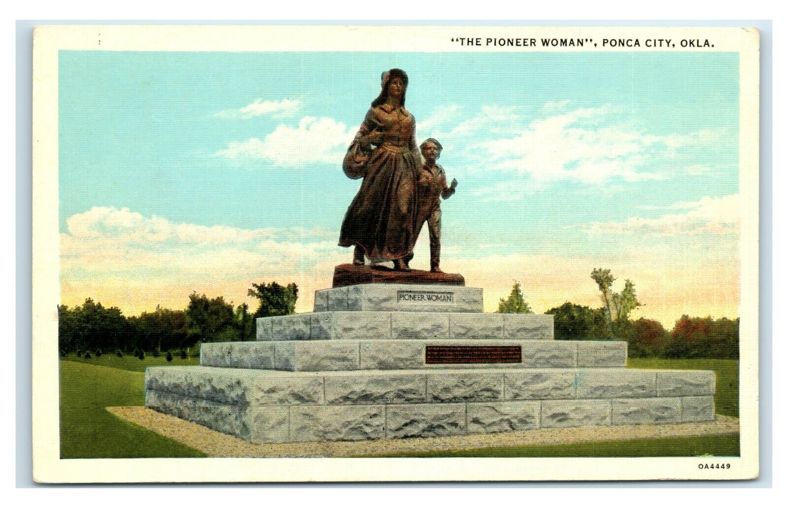 Postcard The Pioneer Woman, Ponca City, Oklahoma I56