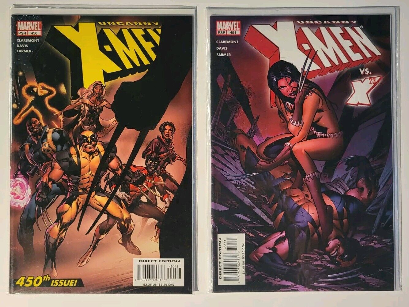 Uncanny X-men 450 & 451 - 1st meeting of X-23 Laura Kinney and Wolverine / X-Men