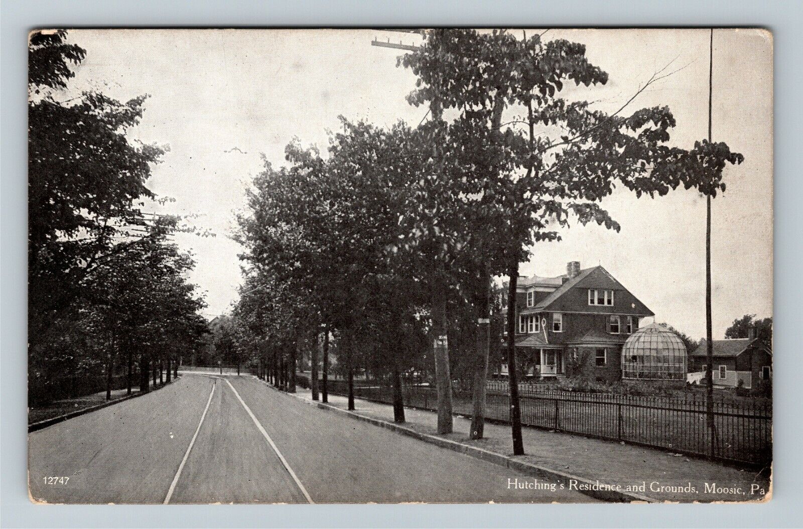 Moosic PA-Pennsylvania, Hutching\'s Residence & Grounds, c1910 Vintage Postcard