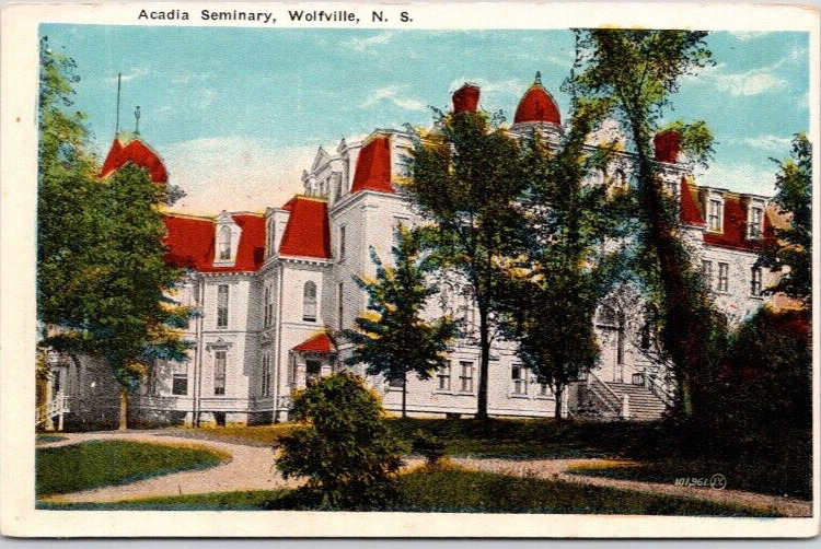 WOLFVILLE, N.S., CANADA POSTCARD Acadia Seminary